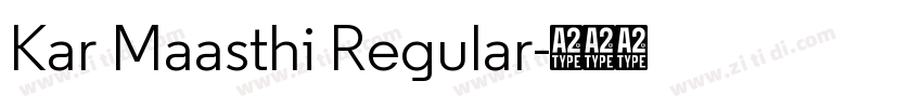 Kar Maasthi Regular字体转换